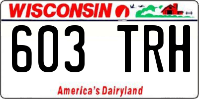 WI license plate 603TRH