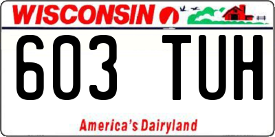 WI license plate 603TUH
