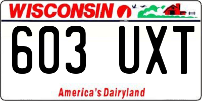 WI license plate 603UXT