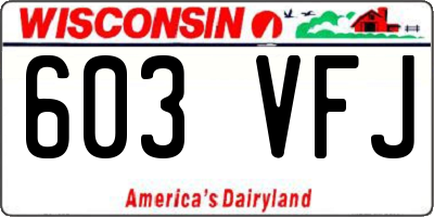 WI license plate 603VFJ