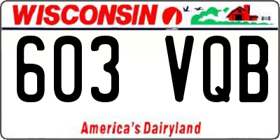 WI license plate 603VQB