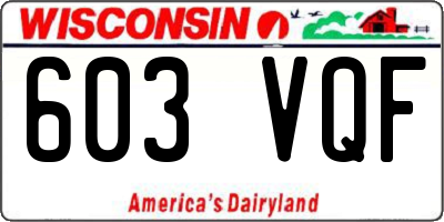 WI license plate 603VQF