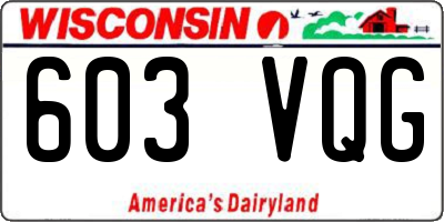 WI license plate 603VQG