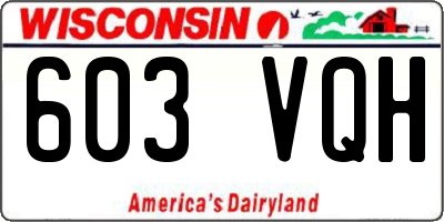 WI license plate 603VQH