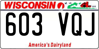 WI license plate 603VQJ
