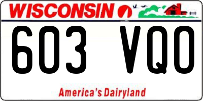 WI license plate 603VQO