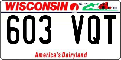 WI license plate 603VQT