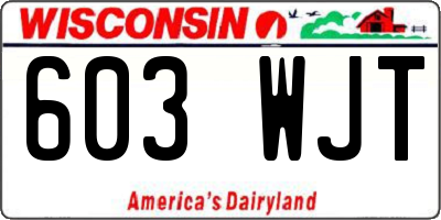 WI license plate 603WJT