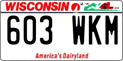 WI license plate 603WKM