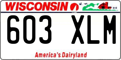 WI license plate 603XLM