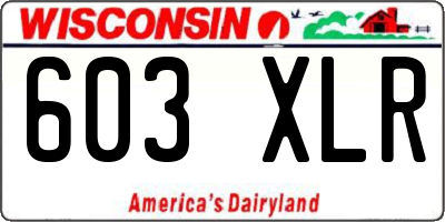 WI license plate 603XLR