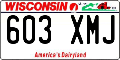 WI license plate 603XMJ