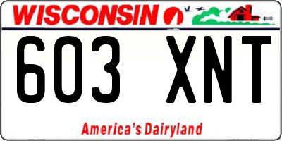 WI license plate 603XNT