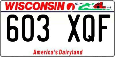 WI license plate 603XQF