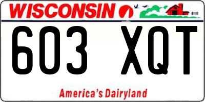 WI license plate 603XQT