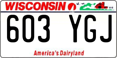 WI license plate 603YGJ
