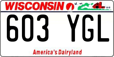 WI license plate 603YGL