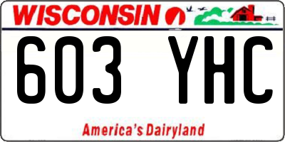 WI license plate 603YHC