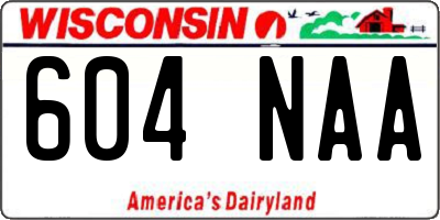 WI license plate 604NAA