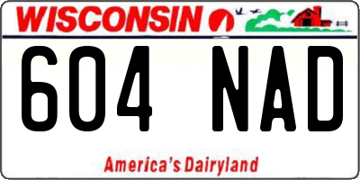 WI license plate 604NAD