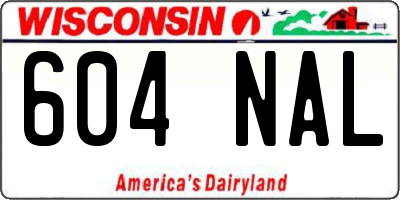 WI license plate 604NAL