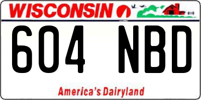 WI license plate 604NBD