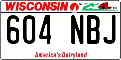 WI license plate 604NBJ