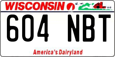WI license plate 604NBT