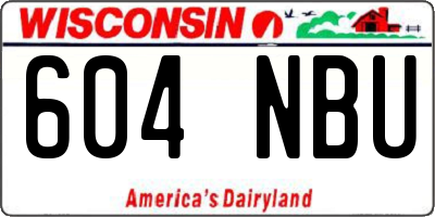 WI license plate 604NBU