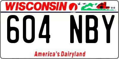 WI license plate 604NBY