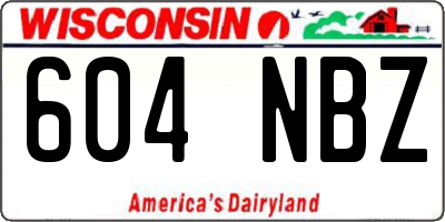 WI license plate 604NBZ