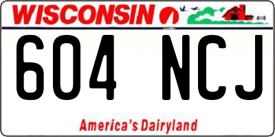 WI license plate 604NCJ