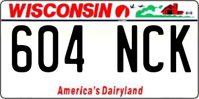 WI license plate 604NCK