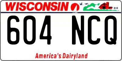 WI license plate 604NCQ