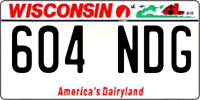 WI license plate 604NDG