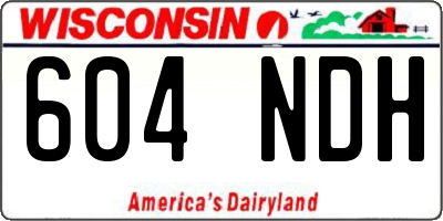 WI license plate 604NDH