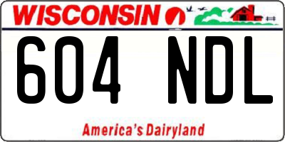 WI license plate 604NDL