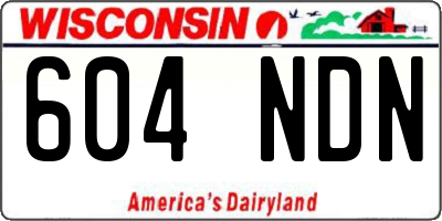 WI license plate 604NDN