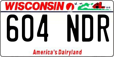 WI license plate 604NDR
