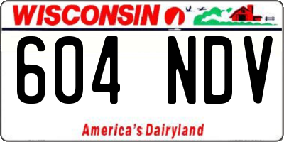 WI license plate 604NDV