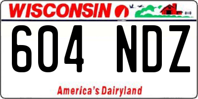 WI license plate 604NDZ