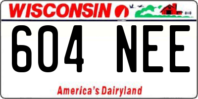 WI license plate 604NEE