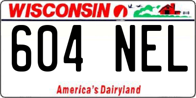 WI license plate 604NEL