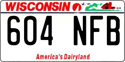 WI license plate 604NFB