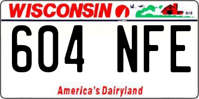 WI license plate 604NFE