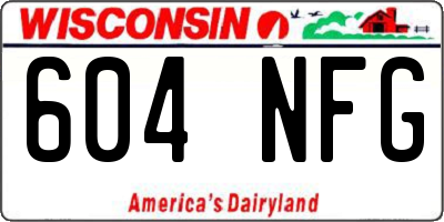WI license plate 604NFG