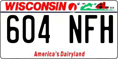 WI license plate 604NFH