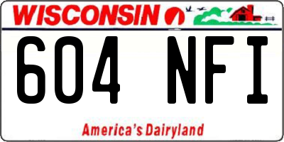 WI license plate 604NFI