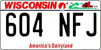 WI license plate 604NFJ