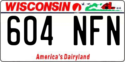 WI license plate 604NFN